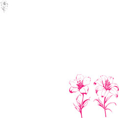 Best colorful elegant flower silhouette eps