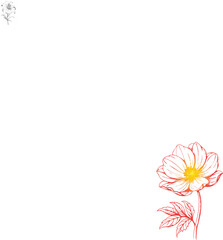 Elegant colorful flower design silhouette eps