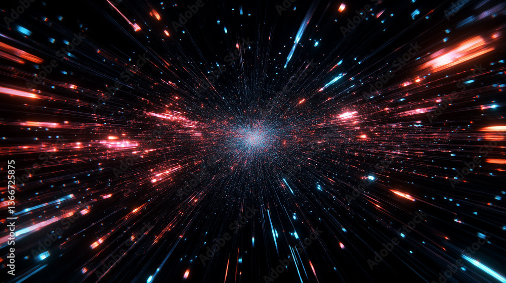 Poster cosmic velocity: explore the depths of space with this vibrant and dynamic image of a star cluster a