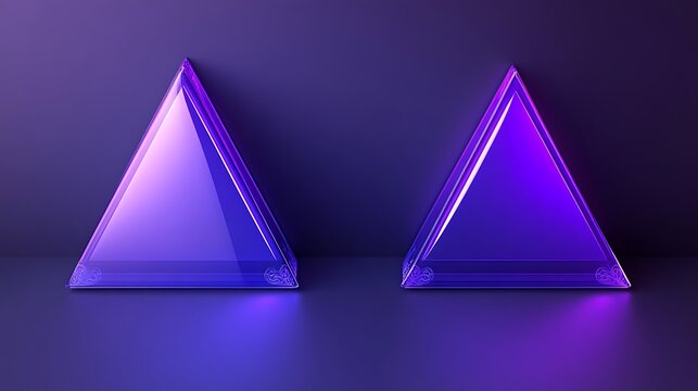 Two symmetrical glass pyramids resting on a reflective surface - Powered by Adobe