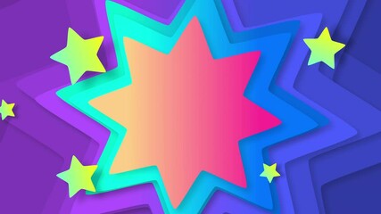 Promotion background perfect for festive events and marketing campaigns with an eyecatching abstract design of colorful stars. Ideal for advertising materials.