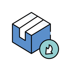 Return vector icon stock illustration
