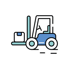 Forklift vector icon stock illustration