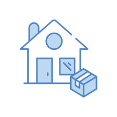 Delivery Home vector icon stock illustration