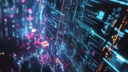 Obraz premium A blockchain architect working on AI driven decentralized identity verification solutions for crypto transactions, futuristic tech lab with live identity authentication tools, High-tech style