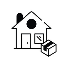 Delivery Home vector icon stock illustration