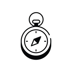 Compass vector icon stock illustration