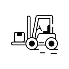 Forklift vector icon stock illustration