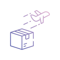 Air Cargo vector icon stock illustration