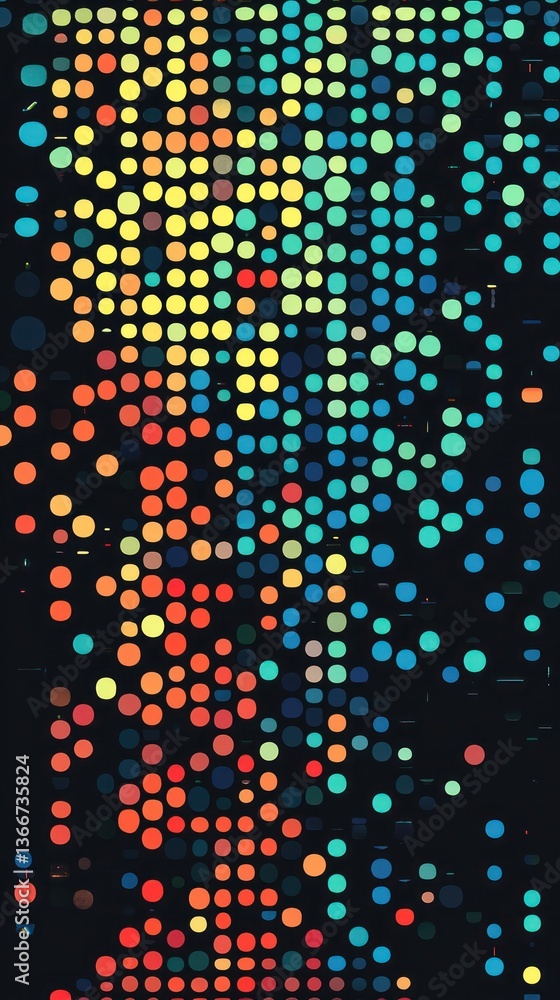 Wall mural futuristic dotted mesh pattern with gradient transitions for sleek digital designs