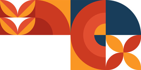 Obraz premium Colorful Mosaic Geometric Shape Design
