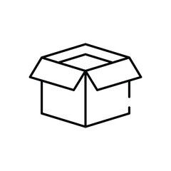 Open Parcel vector icon stock illustration