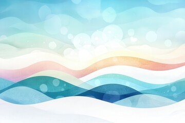 Obraz premium winter frost gradient watercolor scene