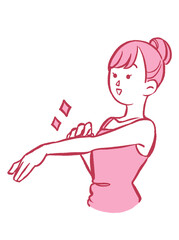 女性　美容　腕