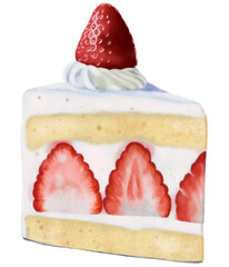 Delicious strawberry cake slice with cream and fresh strawberries, perfect for dessert lovers. Indulge in this sweet treat that brings joy to any occasion
