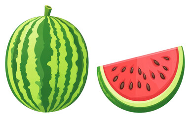 PNG Watermelon illustration fruit art.