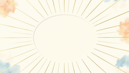 Obraz premium Ethereal Sunburst Watercolor Abstract Background