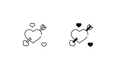 Cupid icons set vector stock illustration 