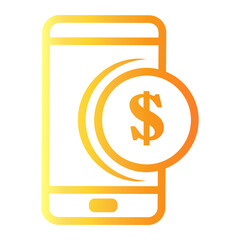 coin Line Gradient Icon