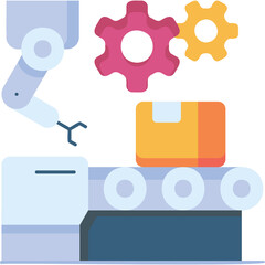 Fototapeta premium Production System Illustration