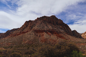 Fototapeta premium Blue sky, clouds and mountains