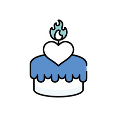Cake vector icon stock illustration