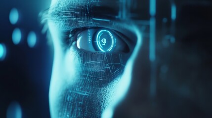 A cryptocurrency developer working on AI enhanced smart contract audits, futuristic digital security lab with real-time contract validation, High-tech style