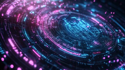 Obraz premium A cryptocurrency developer working on AI enhanced smart contract audits, futuristic digital security lab with real-time contract validation, High-tech style