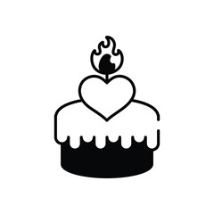 Cake vector icon stock illustration
