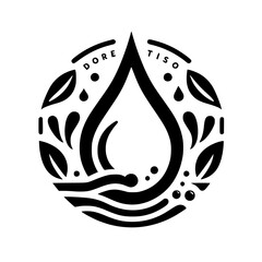 Dore Tiso:  Water Drop Floral Emblem