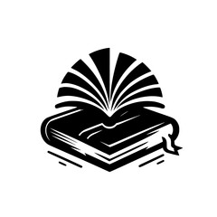 Open Book of Knowledge: Iconic Black & White Logo
