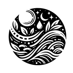 Nocturnal Waters: A Monochrome Dreamscape