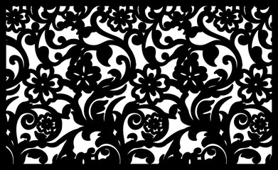 Floral Ornamental Laser Cut Pattern