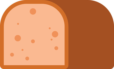 banana bread Illustration on a white background.