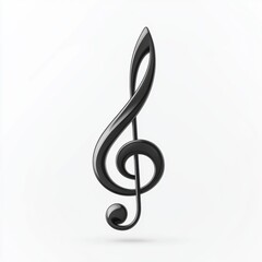 Sleek black musical note symbol