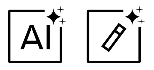 AI Generated icon editable stroke 