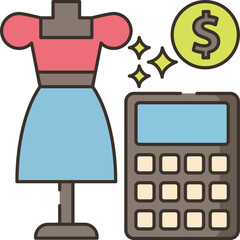 budget Illustration on a white background.