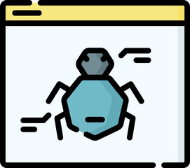 bug Illustration on a white background.