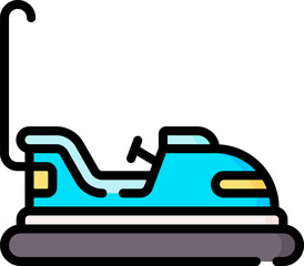 bumper car Illustration on a white background.