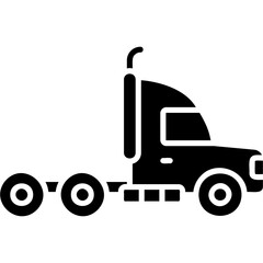 Semi Trailer Truck Icon