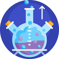 chemical reaction Illustration on a white background.