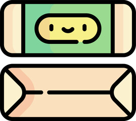 chewing gum Illustration on a white background.