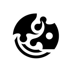 Abstract Yin Yang: Black and White Circular Design