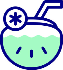 coconut Illustration on a white background.