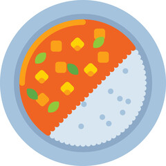 curry Illustration on a white background.