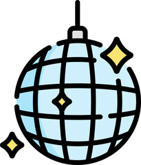 disco ball Illustration on a white background.