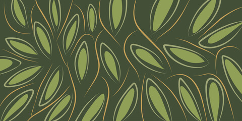 Fototapeta premium Leaves green pattern background simple (20241117035626).eps