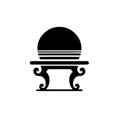 Mystical Orb & Stand: Minimalist Icon