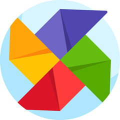 pinwheel Illustration on a white background.