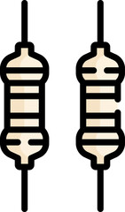 resistor Illustration on a white background.